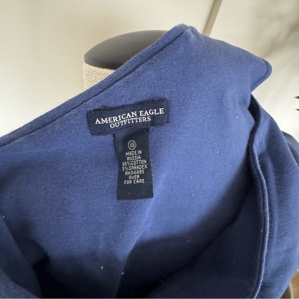 AE One-Shoulder Blue Top - Picture 4 of 5